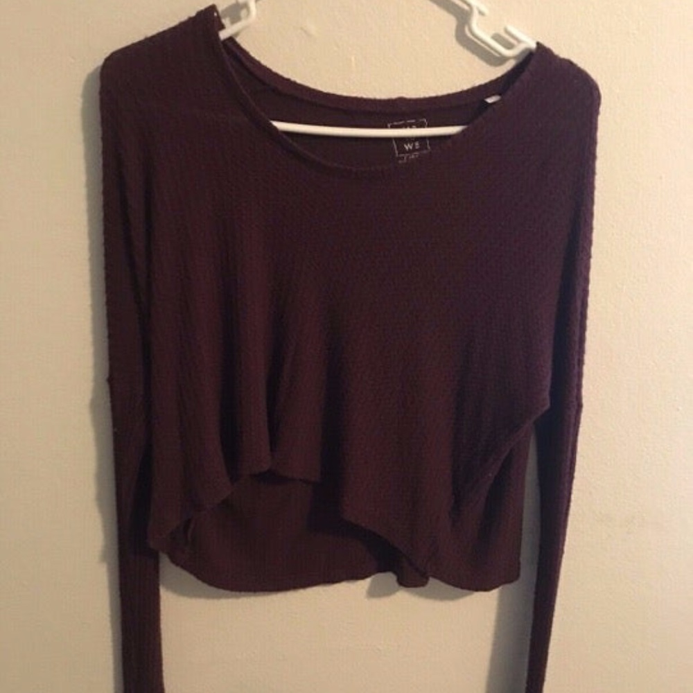 Maroon Crop Sweater